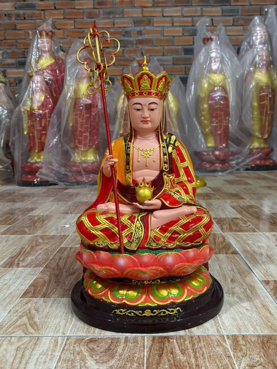 Tôn tượng Địa Tạng Vương Bồ Tát, cao 45cm